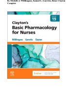 Test Bank For Basic Pharmacology for Nurses 19th Edition By Michelle Willihnganz, Samuel L Gurevitz, Bruce D. Clayton |All Chapters, Complete Q & A, Latest|