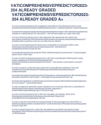 VATI Comprehensive Predictor 2023 ALREADY GRADEVATICOMPREHENSIVEPREDICTOR2023-204 ALREADY GRADED D A