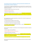 HESI RN MEDICAL SURGICAL TEST BANK REAL EXAM QUESTIONS AND ANSWERS WITH  EXPLANATIONS //ALREADY GRADED A+