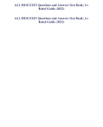 ALL HESI EXIT Questions and Answers Test Bank; A+ Rated (2022)
