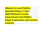 Edexcel A Level Politics Question Paper 2 June 2023//Edexcel A Level Government and Politics Paper 2 questions and correct answers 
