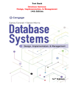 Database Systems Design, Implementation, & Management 14th Edition By Carlos Coronel, Steven Morris (All Chapters,  Latest-2023-2024)