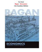 Ragan - Economics 14th Canadian Edition By Christopher T.S. Ragan (All Chapters,  Latest-2023-2024)