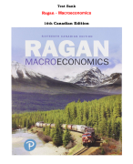 Ragan - Macroeconomics  16th Canadian Edition By Christopher T.S. Ragan (All Chapters,  Latest-2023-2024)