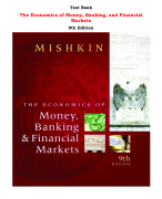 The Economics of Money, Banking, and Financial Markets  9th Edition By Frederic S. Mishkin (All Chapters,  Latest-2023-2024)
