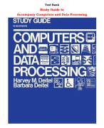 Study Guide to  Accompany Computers and Data Processing By Harvey M. Deitel and Barbara Deitel (All Chapters,  Latest-2023-2024)