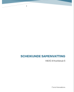 Scheikunde Nova Samenvatting Havo4 Hoofdstuk 6 Chemisch evenwicht en zuur-base