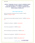 CIBTAC THEORY EXAM 2 LATEST VERSIONS 2024 ALL QUESTIONS AND CORRECT ANSWERS ALREADY GRADED A+ LATEST VERSION (JUST RELEASED) COMPLETE