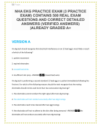 NHA EKG PRACTICE EXAM (3 PRACTICE EXAM) CONTAINS 500 REAL EXAM QUESTIONS AND CORRECT DETAILED ANSWERS (VERIFIED ANSWERS) ALREADY GRADED A+