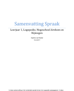 Samenvatting Spraak (Fonetiek en Fonologie) - Studie Logopedie - Leerjaar 1, OWE 1