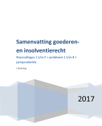 Samenvatting Goederen- en insolventierecht