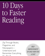 Samenvatting (NLs) van het boek '10 Days to Faster Reading' van Princeton en Abby Marks Beale - door Uitblinker