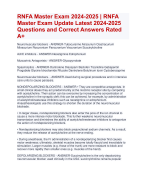 RNFA Master Exam 2024-2025 | RNFA Master Exam Update Latest 2024-2025  Questions and Correct Answers Rated  A+ | Verified RNFA Master Exam 2024 Quiz with Accurate Solutions Aranking Allpass 