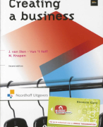 Samenvatting Creating a business