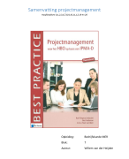 Samenvatting Projectmanagement voor HBO op basis van IPMA-D blok 7 Bedrijfskunde MER