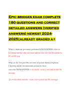 Epic bridges exam complete 180 questions and correct detailed answers (verified answers) newest 2024- 2025|already graded a+