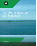 Samenvatting Juridische aspecten van mediation