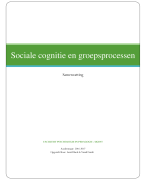 Samenvatting cognitie en groepsprocessen 2016