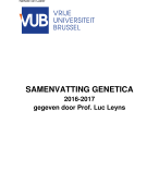 Samenvatting genetica 