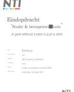 Verslag eindopdracht Studie en Beroepenoriëntatie (SBO / SBO-dag)