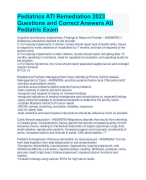 Pediatrics ATI Remediation 2024 Questions and Correct Answers Ati  Pediatric Exam Rated A+