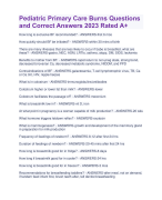 Pediatric Primary Care Burns Questions  and Correct Answers 2024 Rated A+