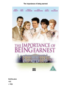 The importance of being earnest