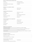 Samenvatting / Antwoordmodel Oefentoets 2 Levensmiddelenleer