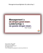 Managementvaardigheden & Leiderschap 