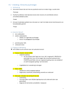 Samenvatting klinische psychologie (KLP)