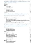Samenvatting reader psychologische interventies
