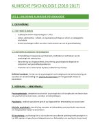 Klinische psychologie (2016 - 2017)