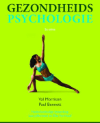 Samenvatting Gezondheidspsychologie, Hoofdstuk 1 t/m 7, Morrison en Bennett, Druk 2