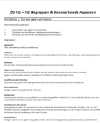 Begrippen & Kenmerkende Aspecten H1 en H2 Geschiedenis