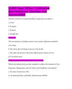 IAHSS Basic Officer Certification Questions(Study Questions And Answers)2023-2024