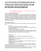 Feldman, Ontwikkelingspsychologie: H10.1,10.2 +H11.1,11.2 + H12.1