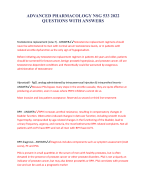 ADVANCED PHARMACOLOGY NSG 533 2024  QUESTIONS WITH ANSWERS