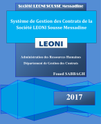 Système de Gestion des Contrats de la Société LEONI Sousse Messadine