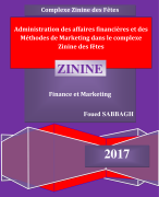Administration des affaires financières et des Méthodes de Marketing dans le complexe Zinine des fêtes