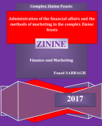 Administration of the financial affairs and the methods of marketing in the complex Zinine feasts