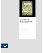 Ondernemingsrecht Samenvatting H1, H2, H4, H5 en H7, R. Westra