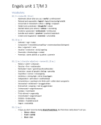 Cambridge Engels advanced result unit 1t/m 3