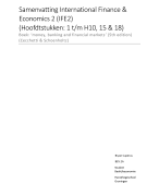 Nederlandse samenvatting International Finance and Economics 2 - IFE2 - Money, Banking & Financial Markets