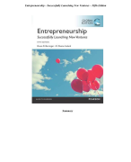 Entrepreneurship - Succesfully Launching New Ventures Summary