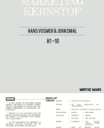 Samenvatting Marketing kernstof  Hans Vosmer & John Smal