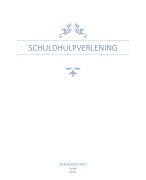 Samenvatting voor het vak Schuldhulpverlenig 