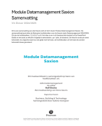 Samenvatting van module DataManagement/ Hogeschool Saxion/Cijfer 8