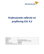 EVL 4.2 Professionele reflectie en profilering
