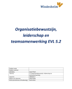 EVL 5.2 Organisatiebewustzijn, leiderschap en teamsamenwerking