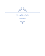 Samenvatting Pedagogie eerste semester 